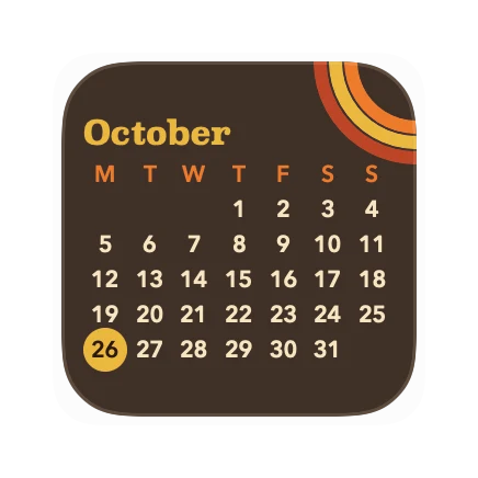The Calendar widget in Groove
