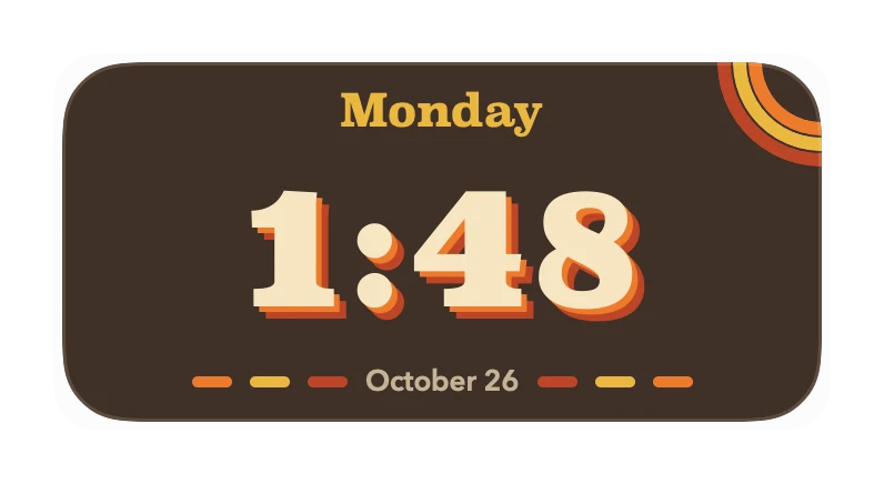 The Clock widget in Groove