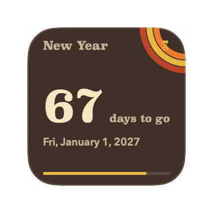 The Countdown widget in Groove
