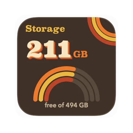The Storage widget in Groove