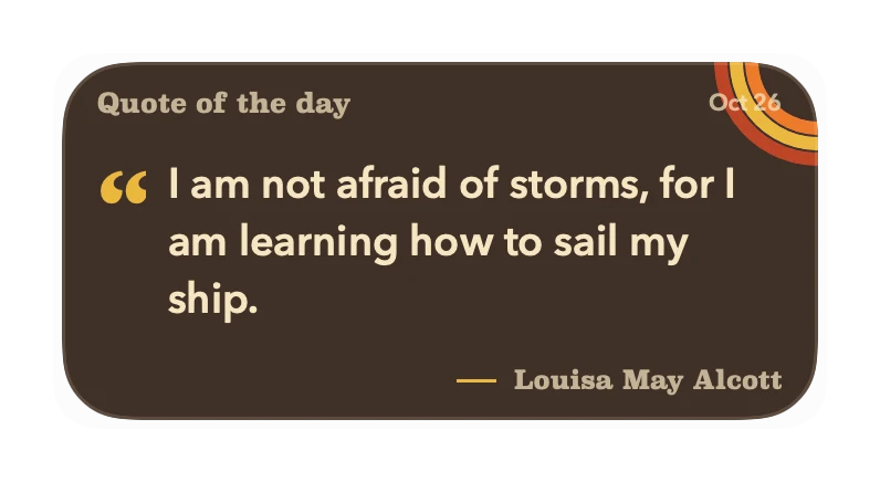The Quote of the Day widget in Groove