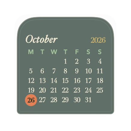 The Calendar widget in Grove