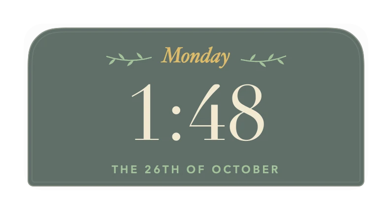 The Clock widget in Grove