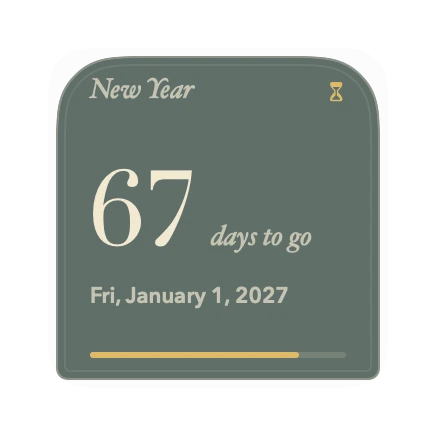 The Countdown widget in Grove