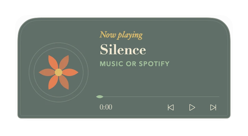 The Now Playing widget in Grove