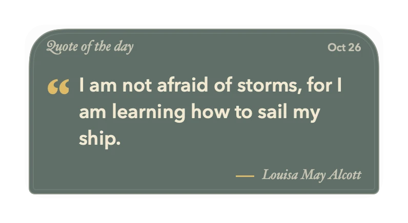 The Quote of the Day widget in Grove
