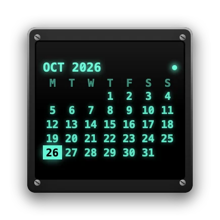 The Calendar widget in Hi-Fi