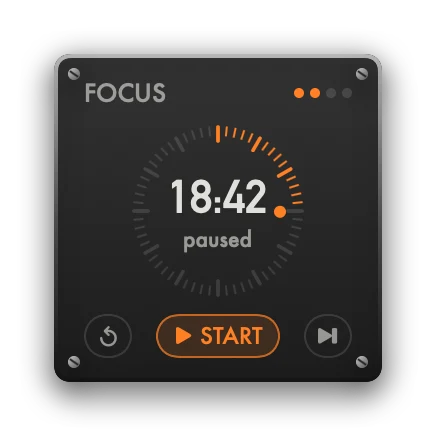 The Focus Timer widget in Hi-Fi