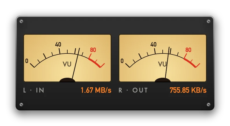 The Network Speed widget in Hi-Fi