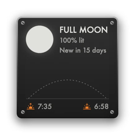 The Moon & Sun widget in Hi-Fi