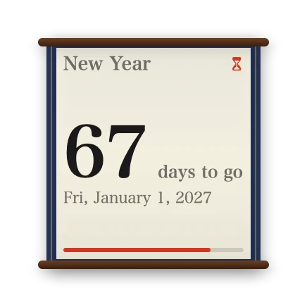 The Countdown widget in Kyoto