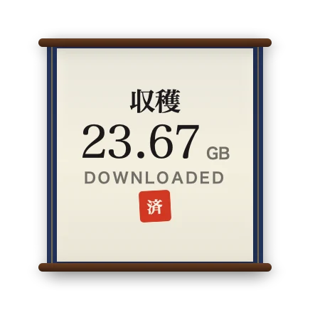 The Total Downloaded widget in Kyoto