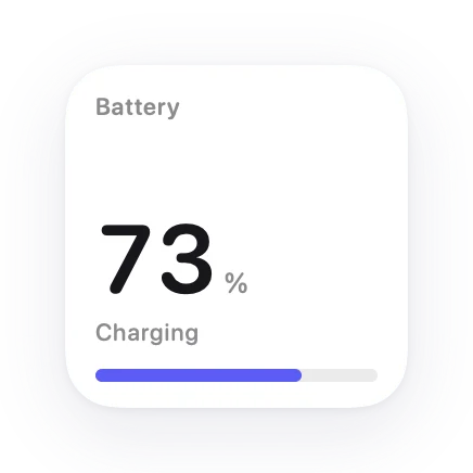 The Battery widget in Lumen