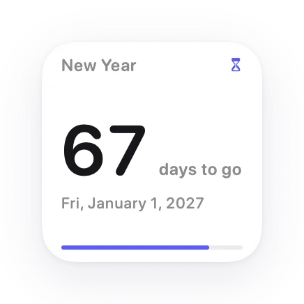 The Countdown widget in Lumen