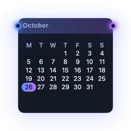The Calendar widget in Midnight
