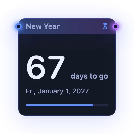 The Countdown widget in Midnight