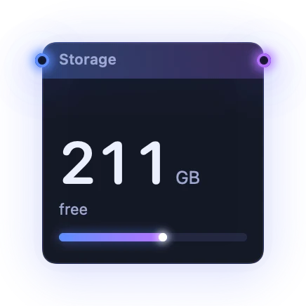 The Storage widget in Midnight