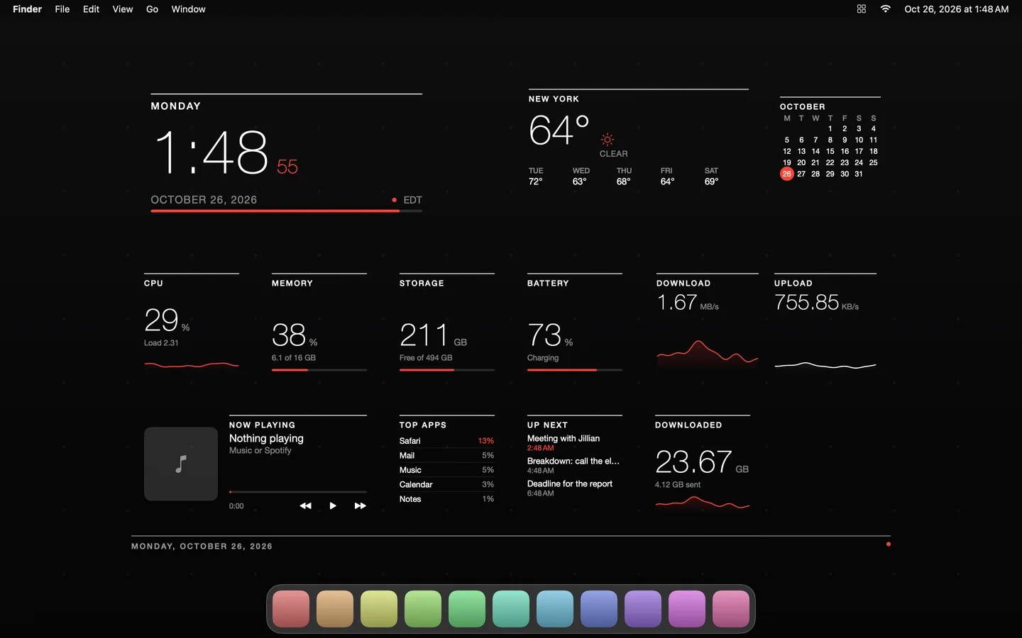 The Mono theme laid out on a Mac desktop
