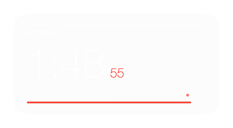 The Clock widget in Mono