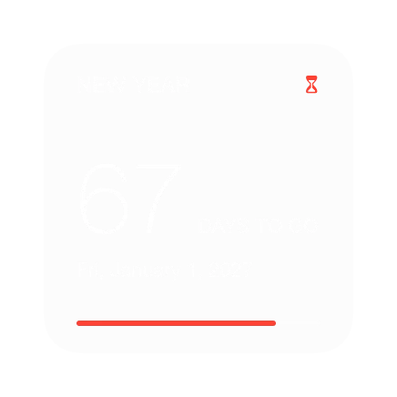 The Countdown widget in Mono
