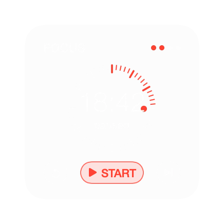 The Focus Timer widget in Mono