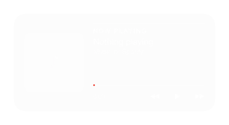 The Now Playing widget in Mono