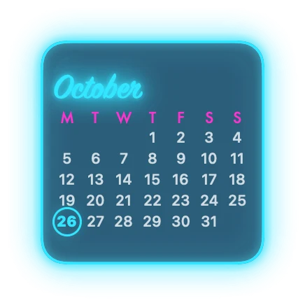 The Calendar widget in Neon
