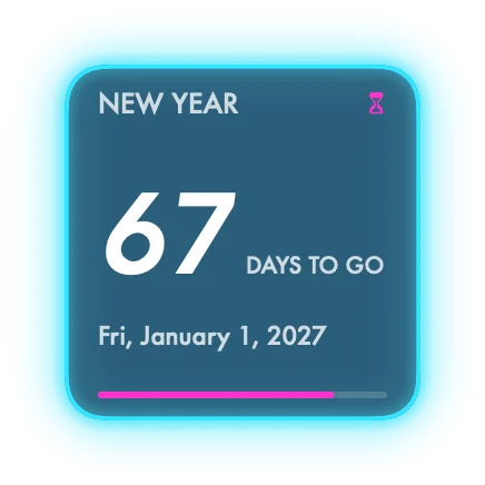 The Countdown widget in Neon