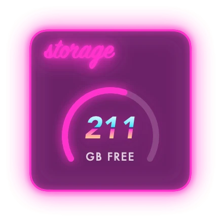 The Storage widget in Neon