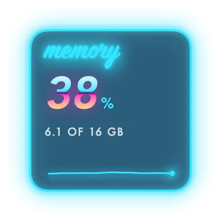 The Memory widget in Neon