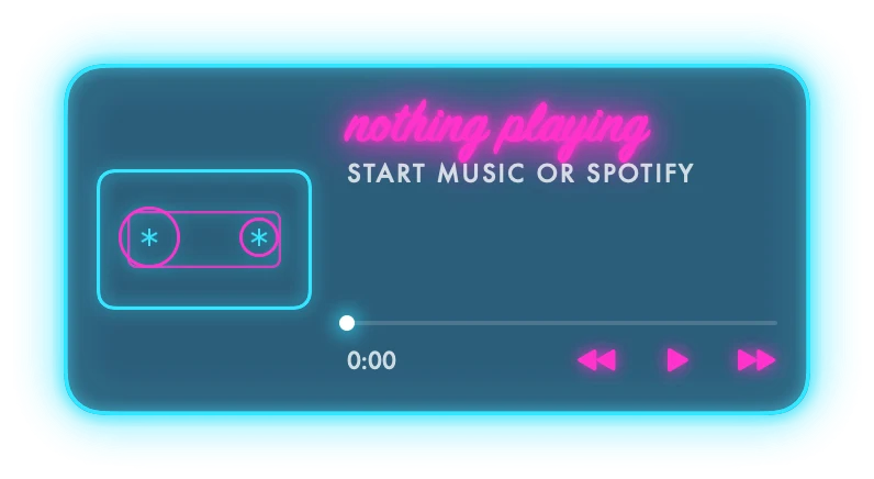 The Now Playing widget in Neon