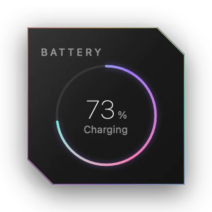 The Battery widget in Obsidian