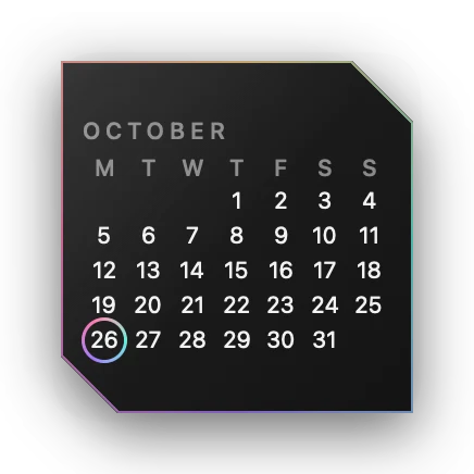 The Calendar widget in Obsidian