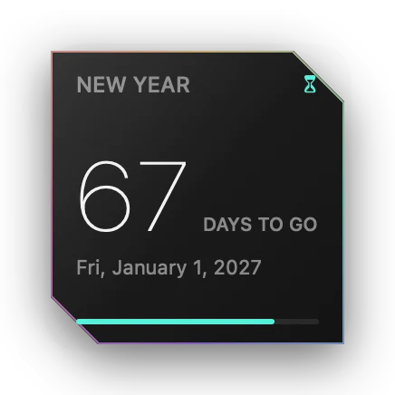 The Countdown widget in Obsidian
