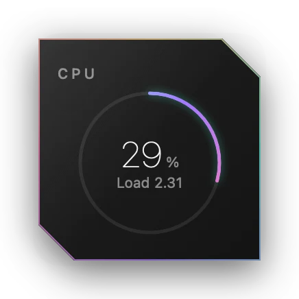 The CPU widget in Obsidian