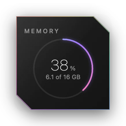 The Memory widget in Obsidian