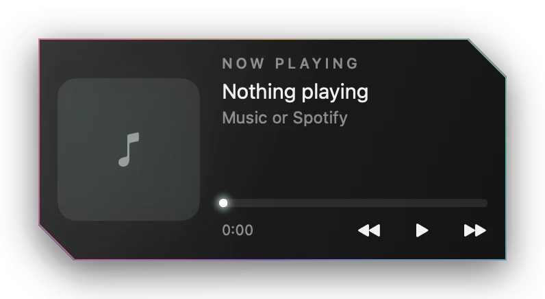 The Now Playing widget in Obsidian