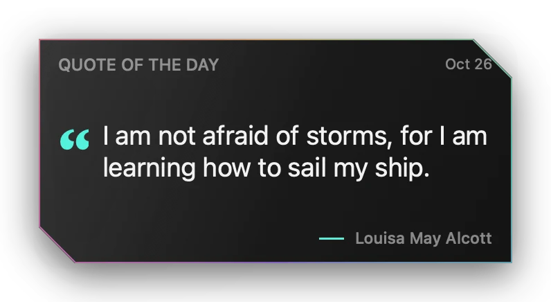 The Quote of the Day widget in Obsidian