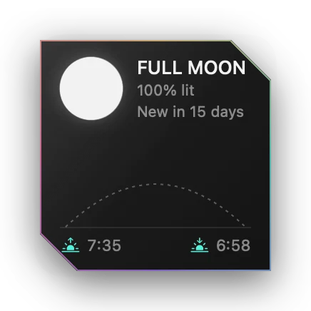 The Moon & Sun widget in Obsidian