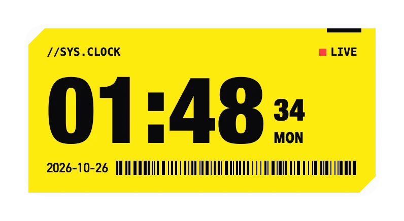 The Clock widget in Overdrive