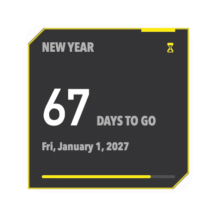 The Countdown widget in Overdrive