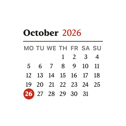 The Calendar widget in Paper