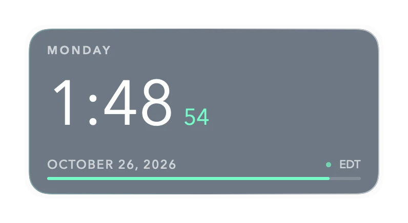 The Clock widget in Polar
