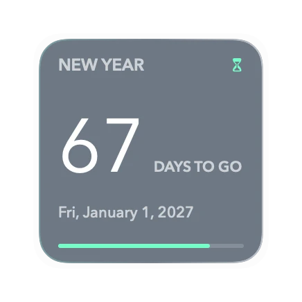 The Countdown widget in Polar