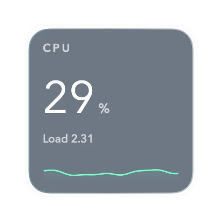 The CPU widget in Polar