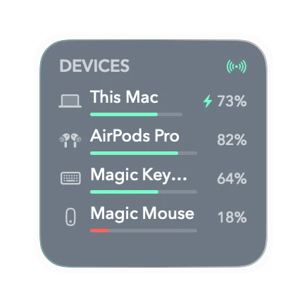 The Devices widget in Polar