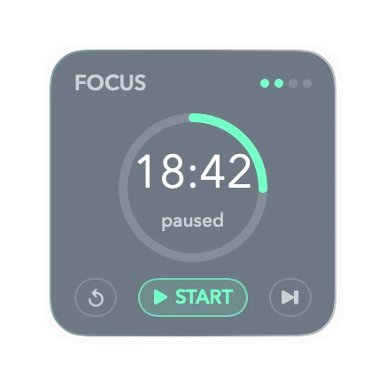 The Focus Timer widget in Polar