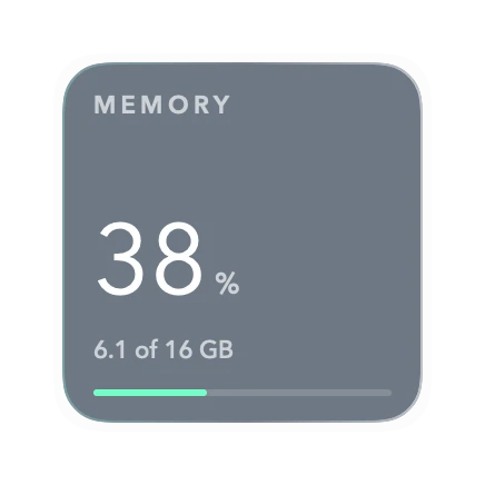 The Memory widget in Polar