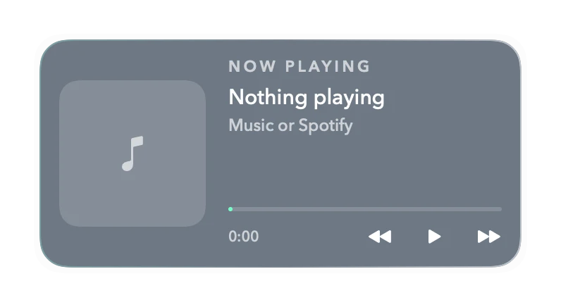 The Now Playing widget in Polar