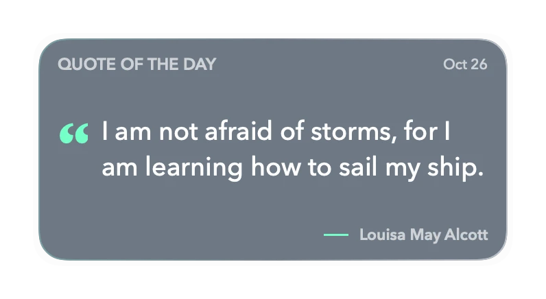 The Quote of the Day widget in Polar